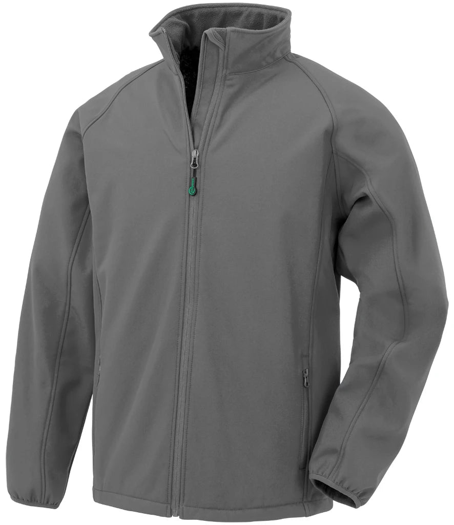 Result Recycled Kids Two Layer Printable Soft Shell Jacket — Grey