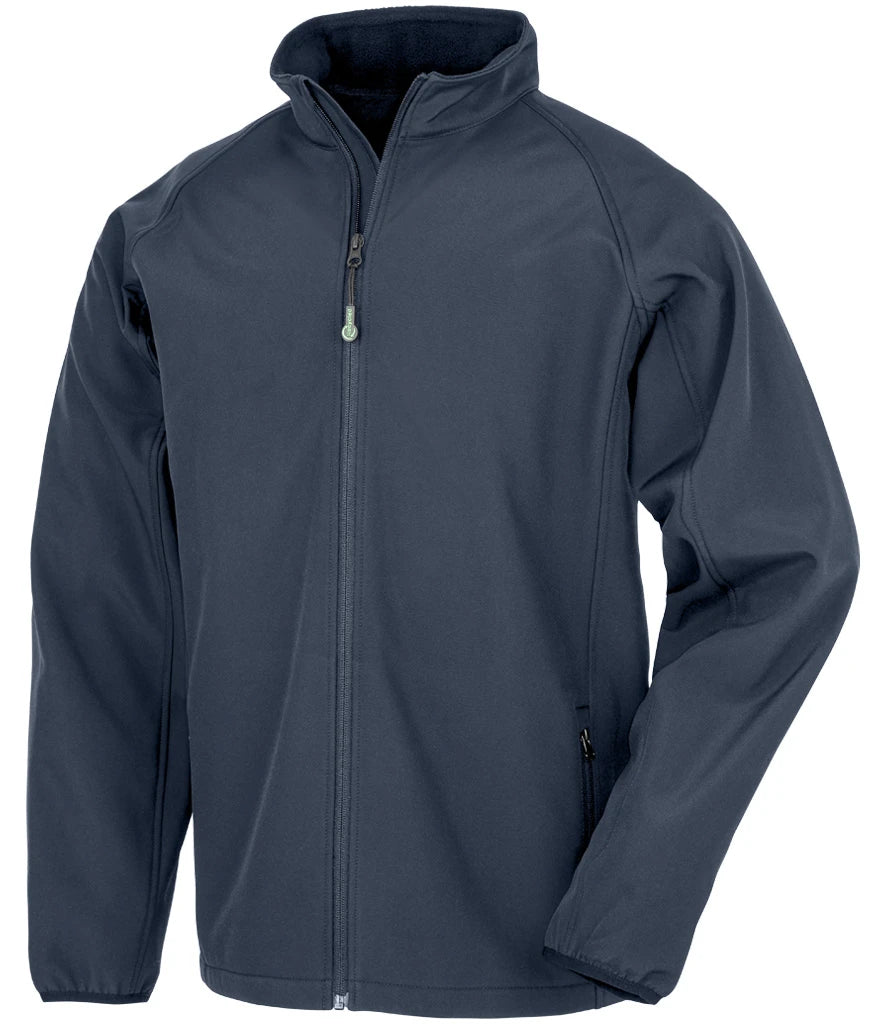 Result Recycled Kids Two Layer Printable Soft Shell Jacket — Navy