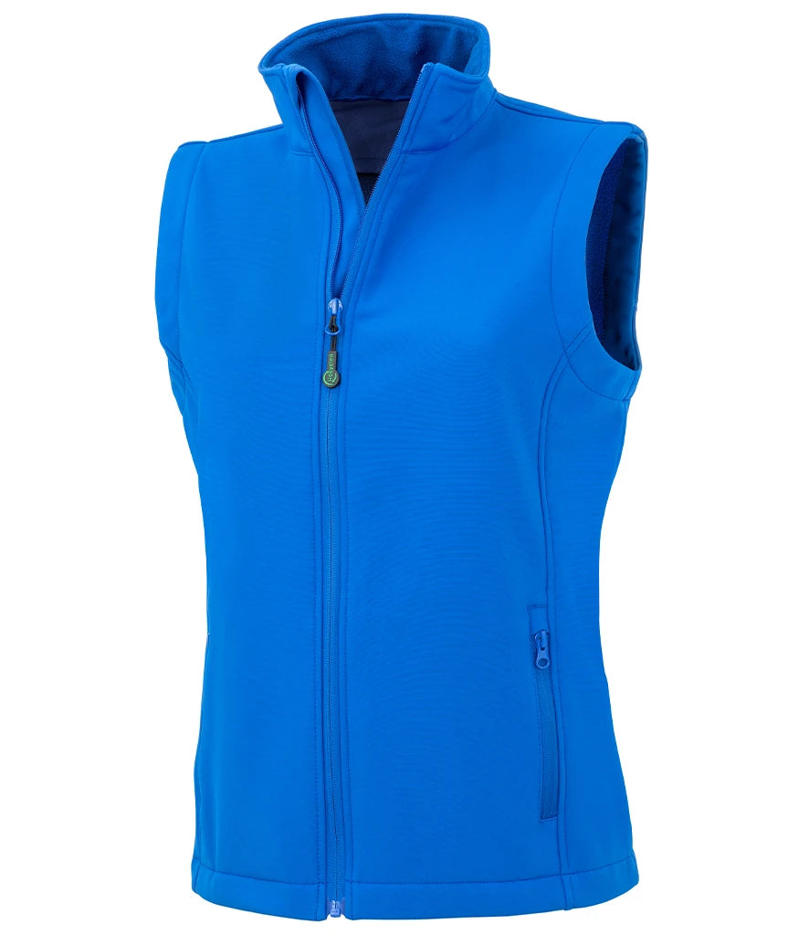 Result Recycled Ladies Printable Soft Shell Bodywarmer — Royal Blue