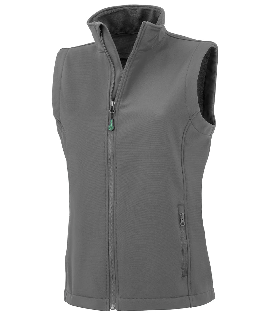 Result Recycled Ladies Printable Soft Shell Bodywarmer — Workguard Grey