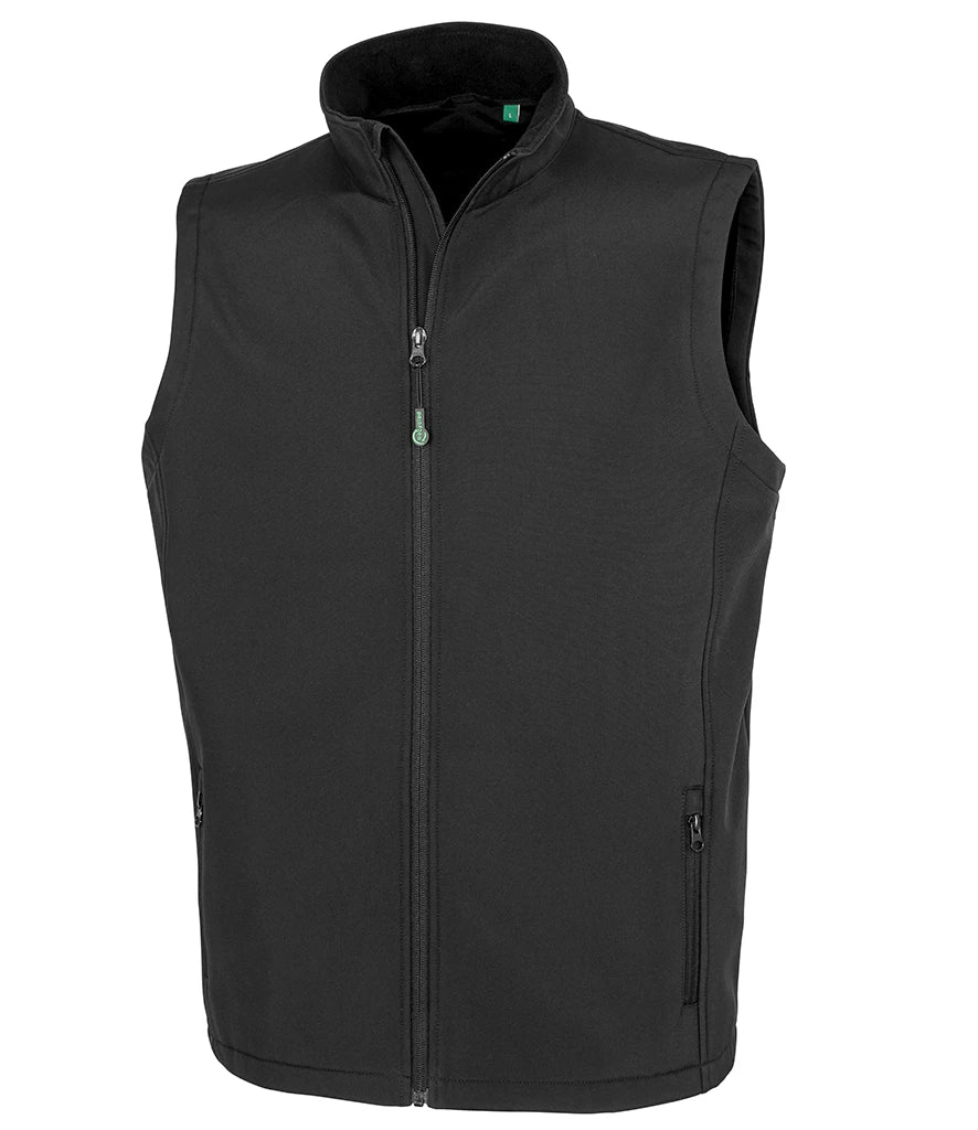 Result Recycled Printable Soft Shell Bodywarmer — Black