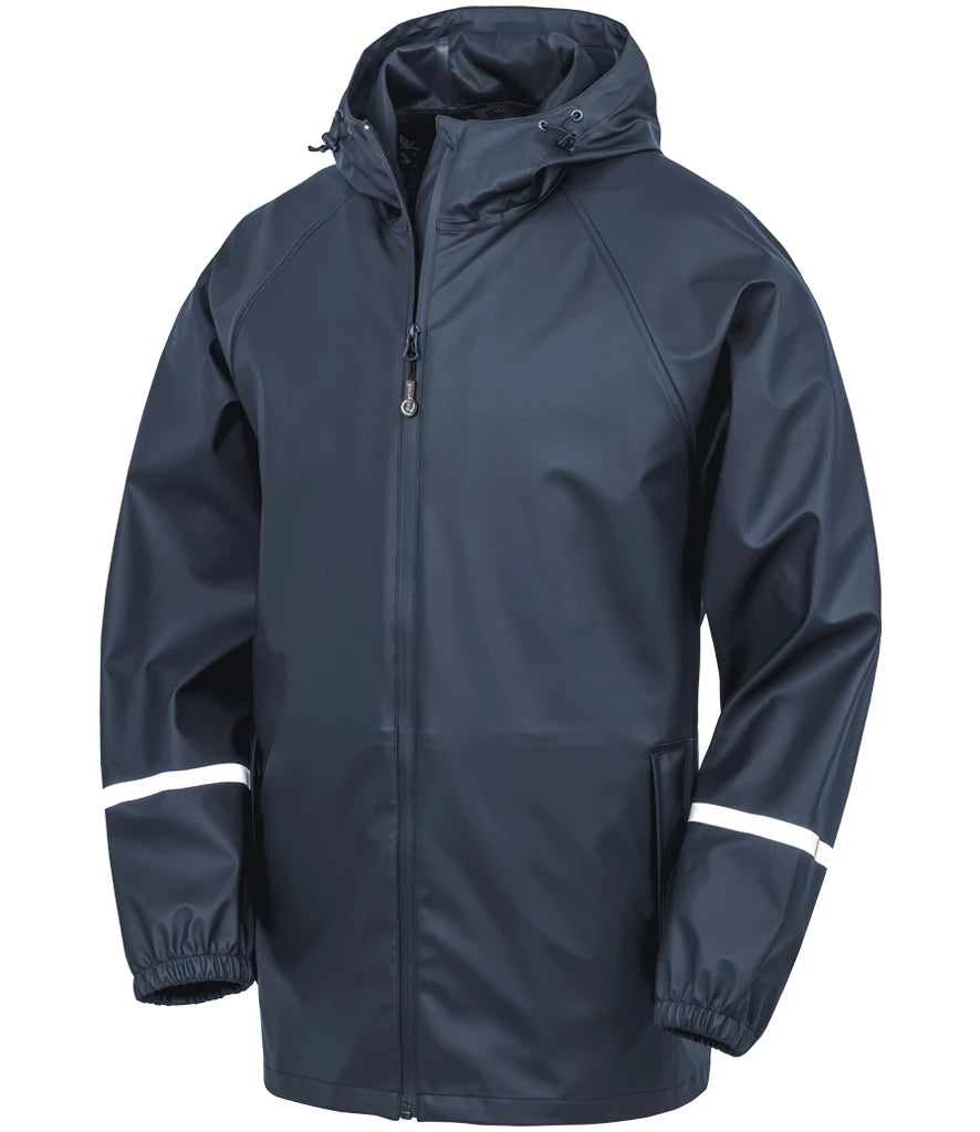 Result Recycled Prism PU Waterproof Jacket — Navy