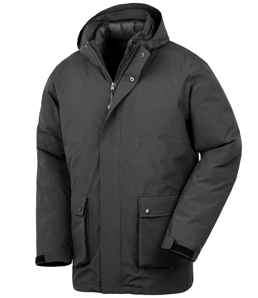Result Recycled 3-in-1 Padded Ripstop Jacket — Black