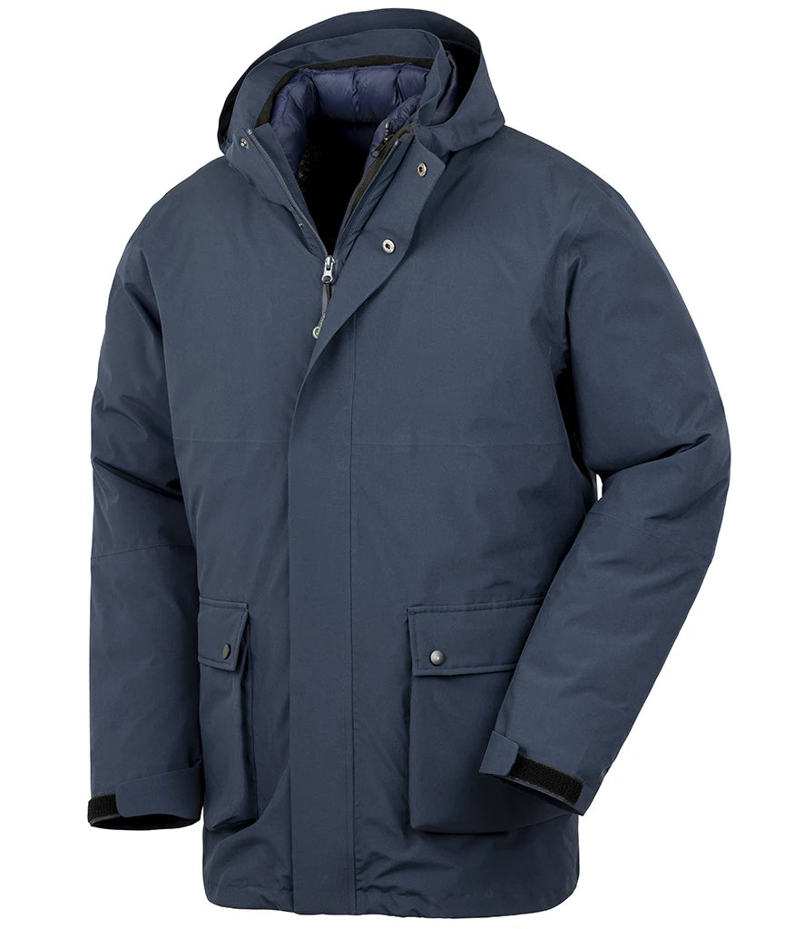 Result Recycled 3-in-1 Padded Ripstop Jacket — Navy