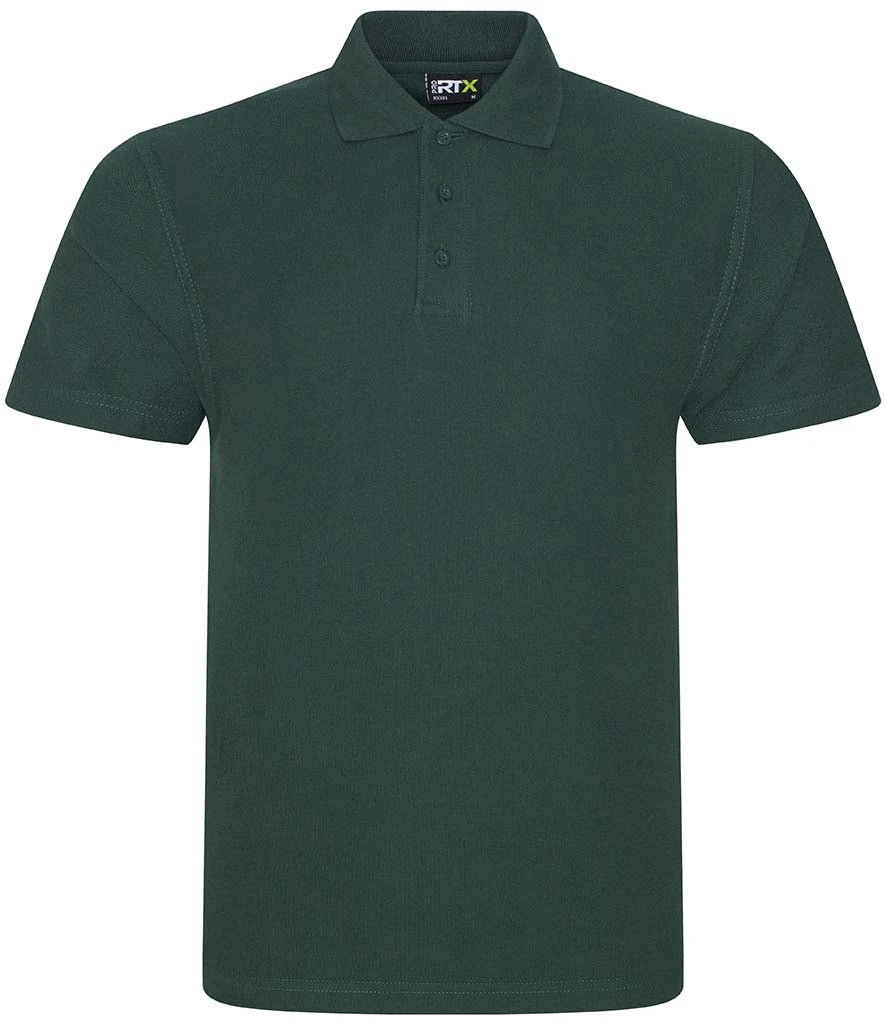 Pro RTX Pro Piqué Polo Shirt in Bottle Green, front view