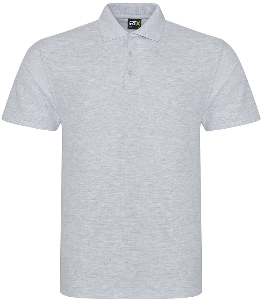 Pro RTX Pro Piqué Polo Shirt in Heather Grey, front view
