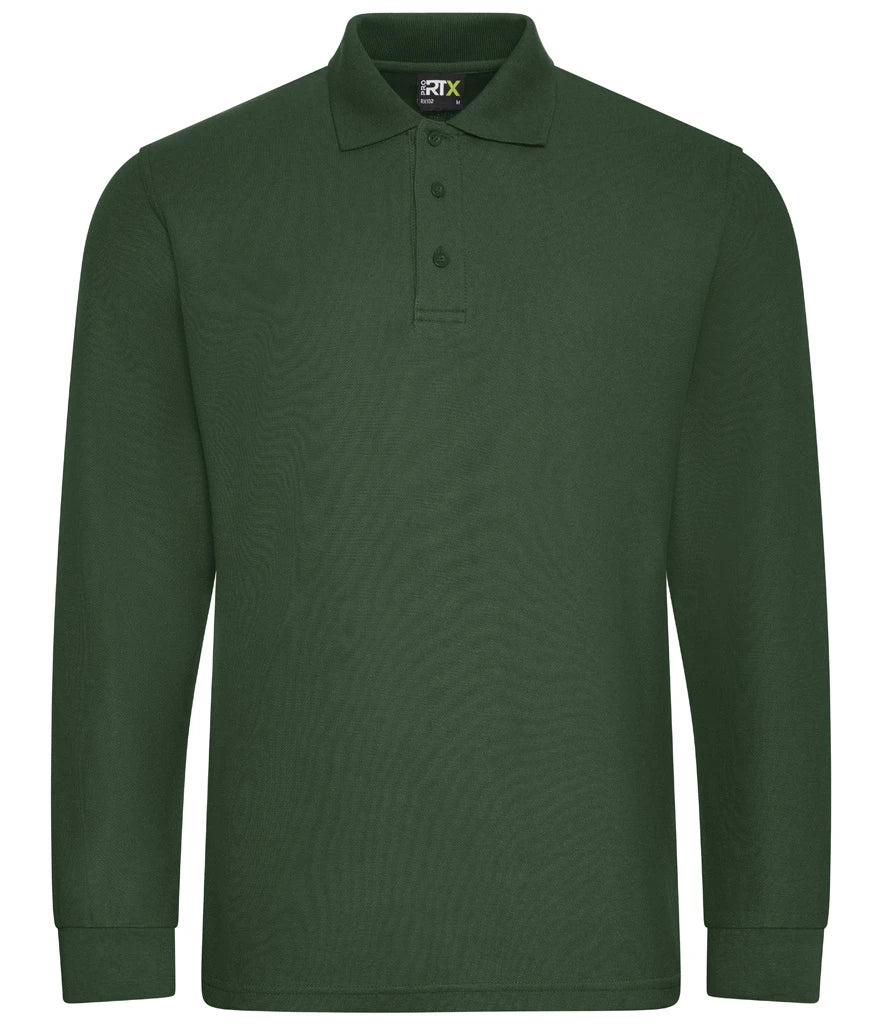 Pro RTX Pro Long Sleeve Piqué Polo Shirt — Bottle Green