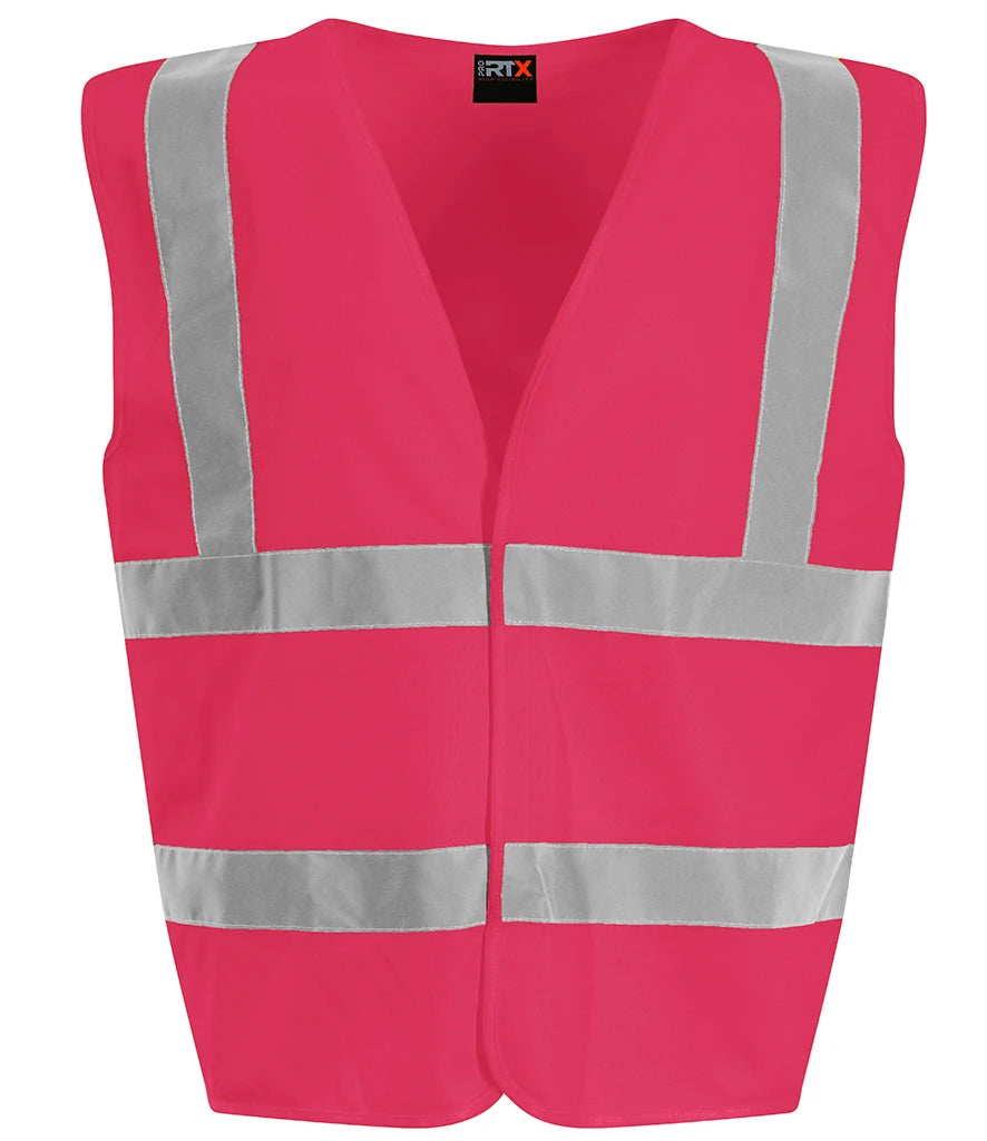 Pro RTX High Visibility Kids Waistcoat — Pink