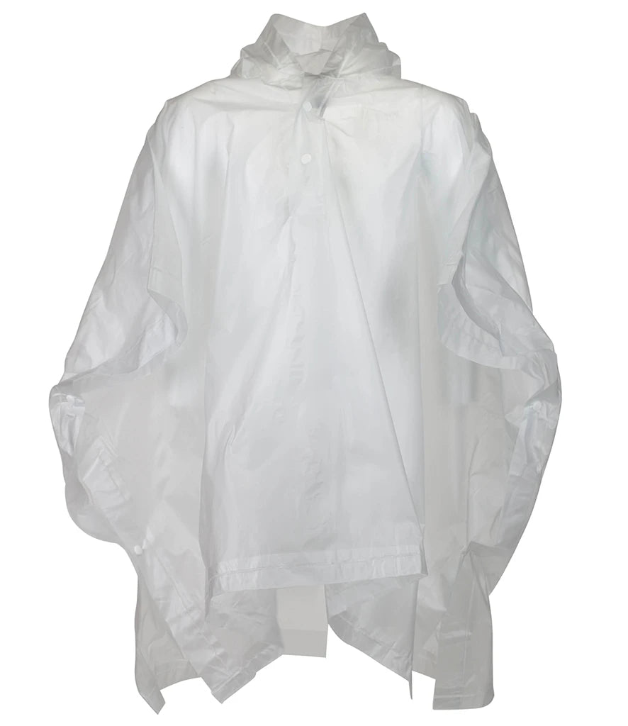 Splashmacs Rain Poncho — Clear