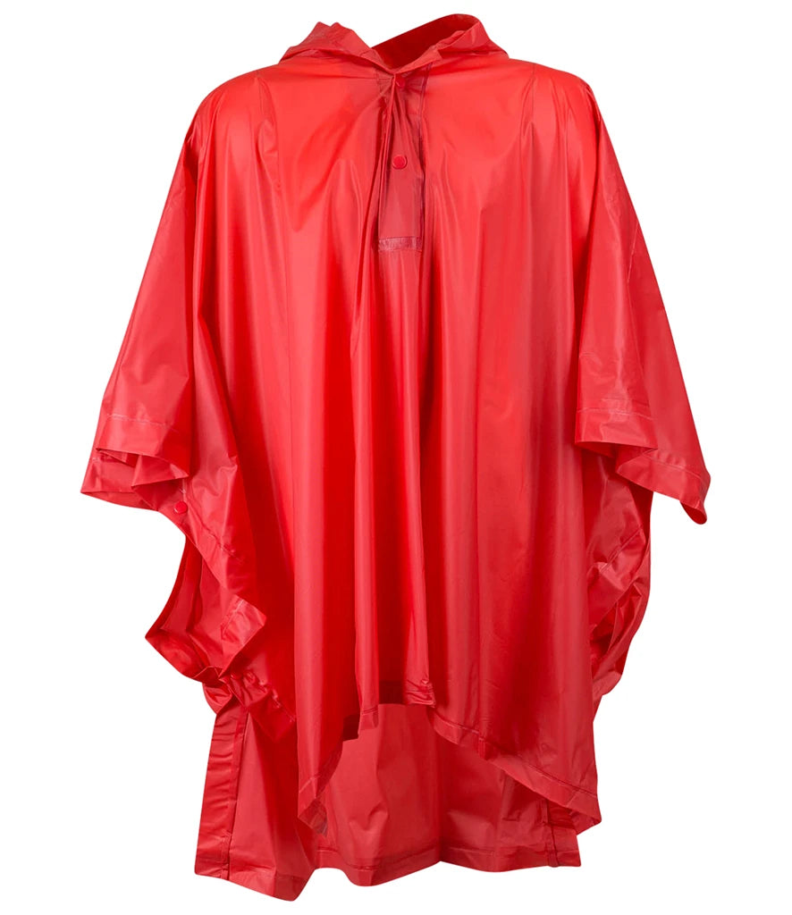 Splashmacs Kids Rain Poncho — Red