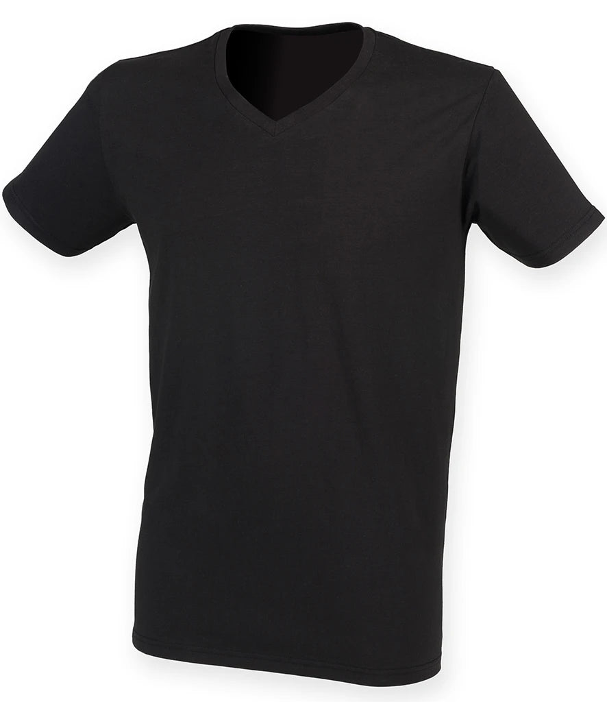 SF Clothing Feel Good Stretch V Neck T-Shirt — Black