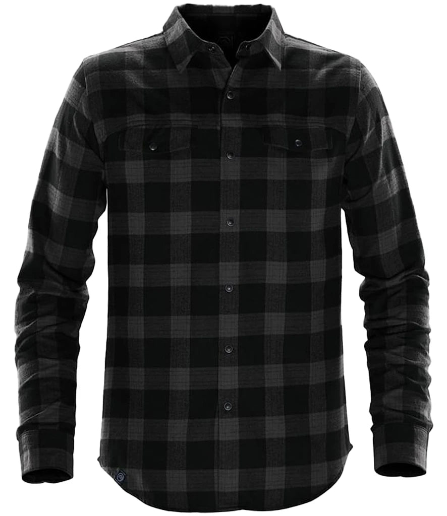 Stormtech Logan Snap Front Shirt — Carbon Plaid