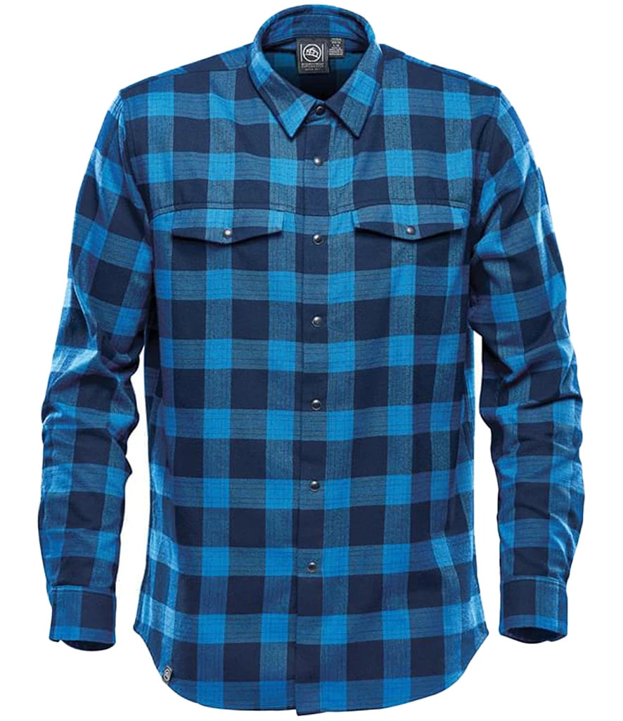 Stormtech Logan Snap Front Shirt — Royal Plaid