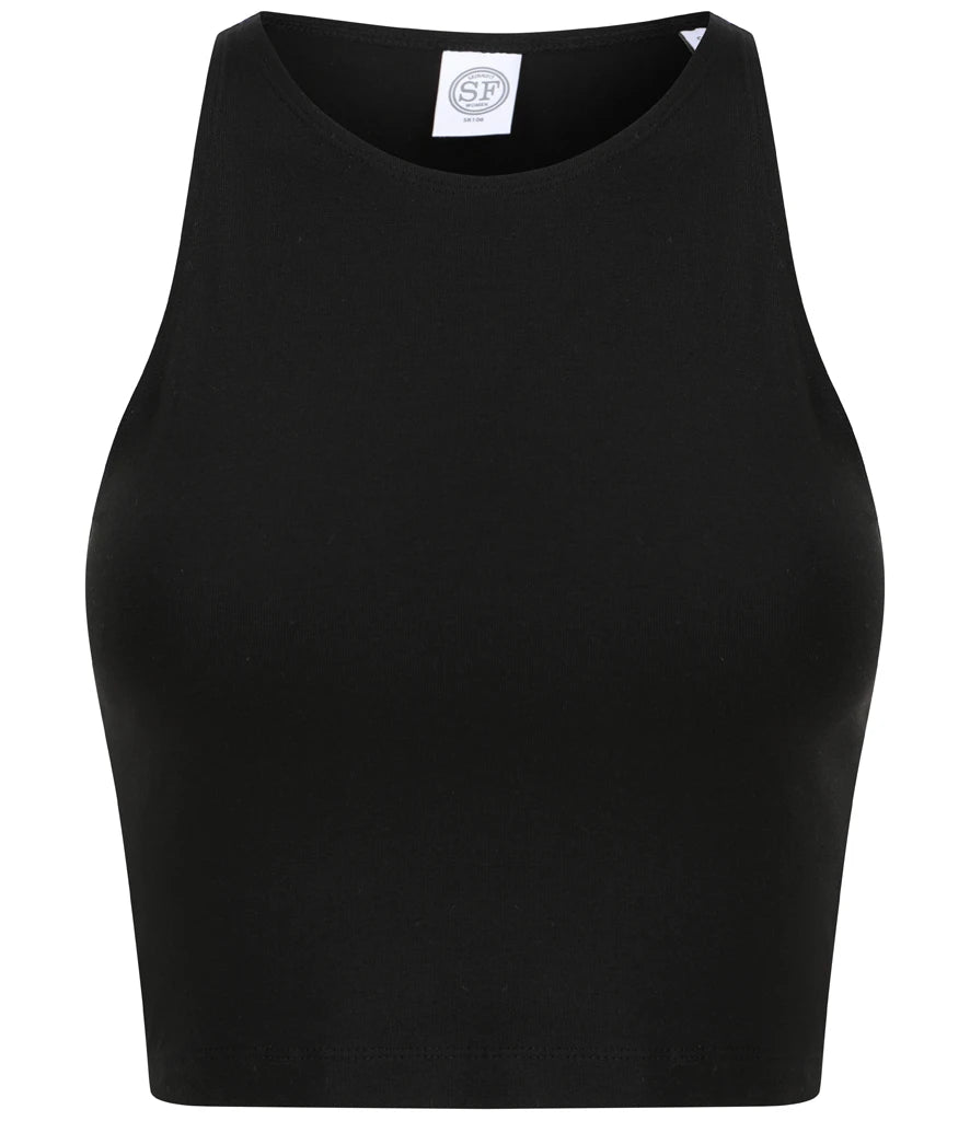 SF Clothing Ladies Cropped Top — Black
