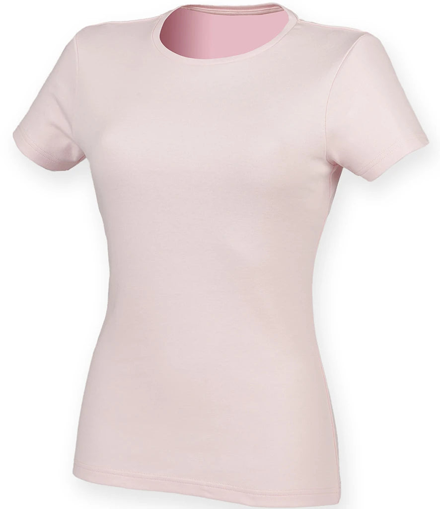 SF Clothing Ladies Feel Good Stretch T-Shirt — Baby Pink