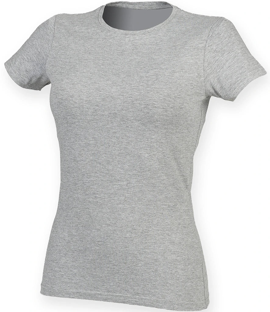 SF Clothing Ladies Feel Good Stretch T-Shirt — Heather Grey