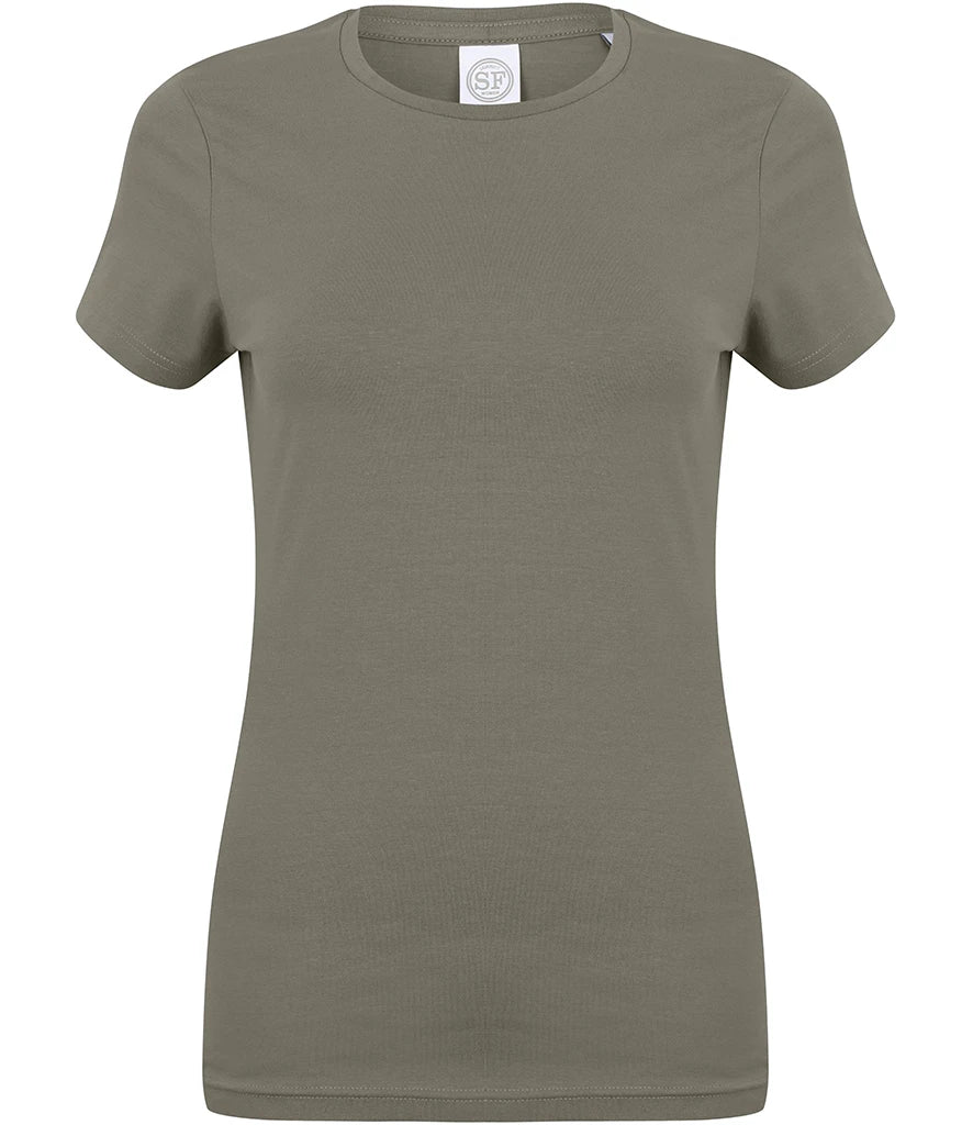 SF Clothing Ladies Feel Good Stretch T-Shirt — Khaki