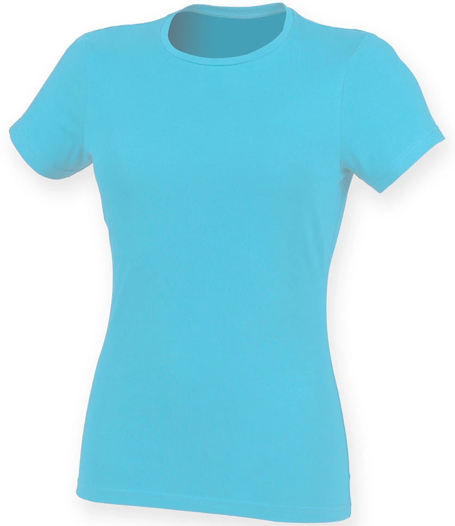 SF Clothing Ladies Feel Good Stretch T-Shirt — Surf Blue