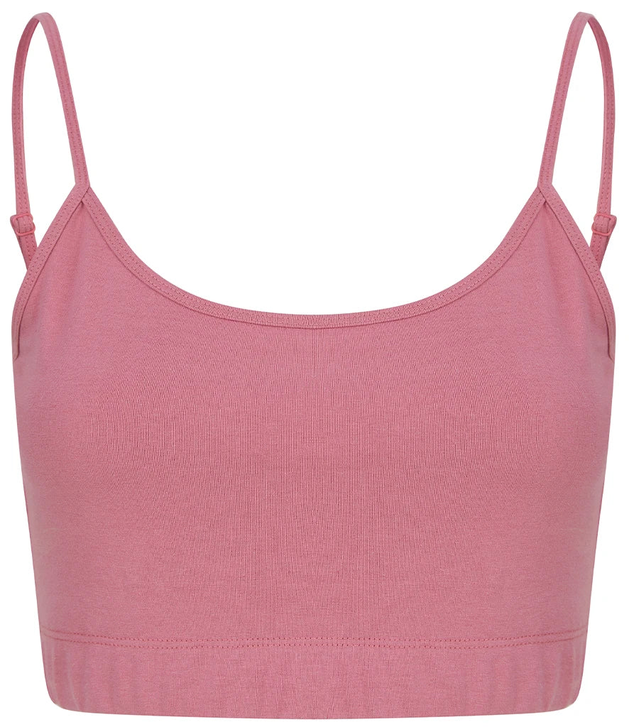 SF Clothing Ladies Sustainable Fashion Cropped Cami Vest Top — Dusky Pink