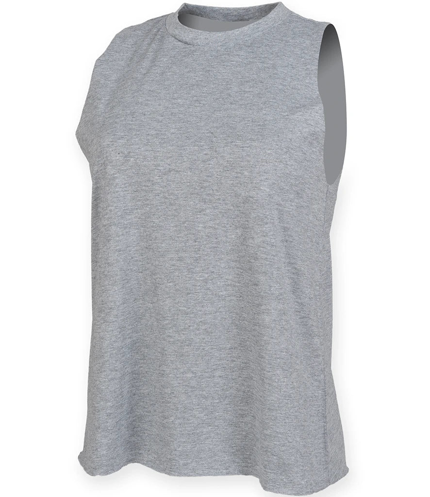 SF Clothing Ladies High Neck Vest — Heather Grey