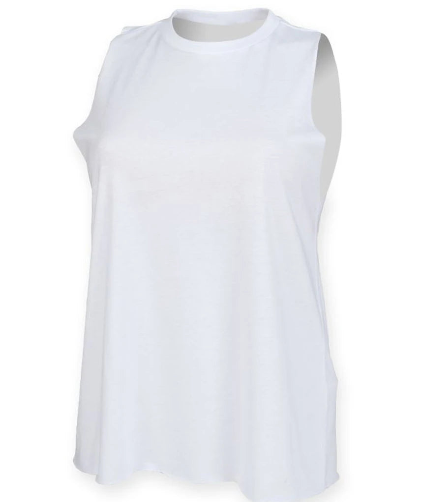 SF Clothing Ladies High Neck Vest — White