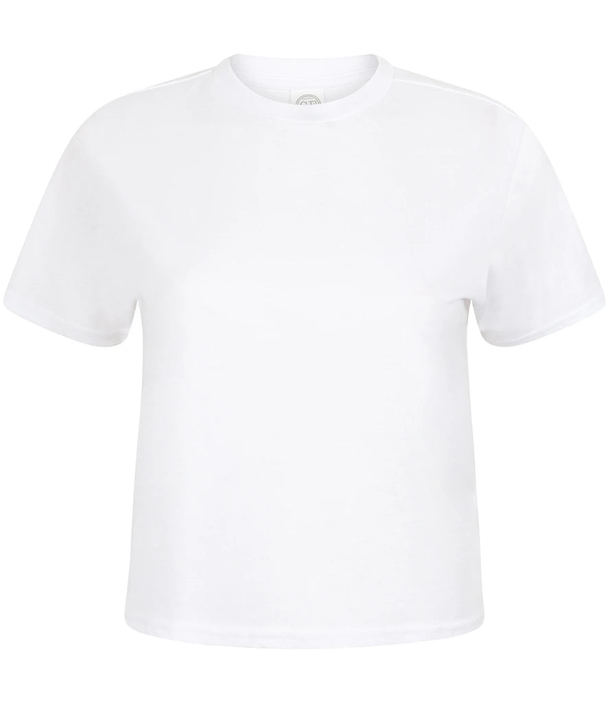SF Clothing Ladies Cropped Boxy T-Shirt — White