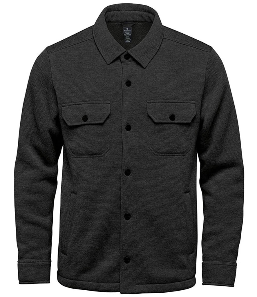 Stormtech Avalante Knitted Fleece Shirt Jacket — Black Heather