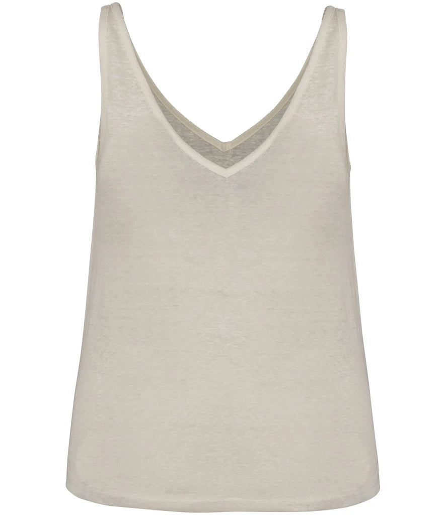 Spasso Ladies Linen Tank Top — Ivory