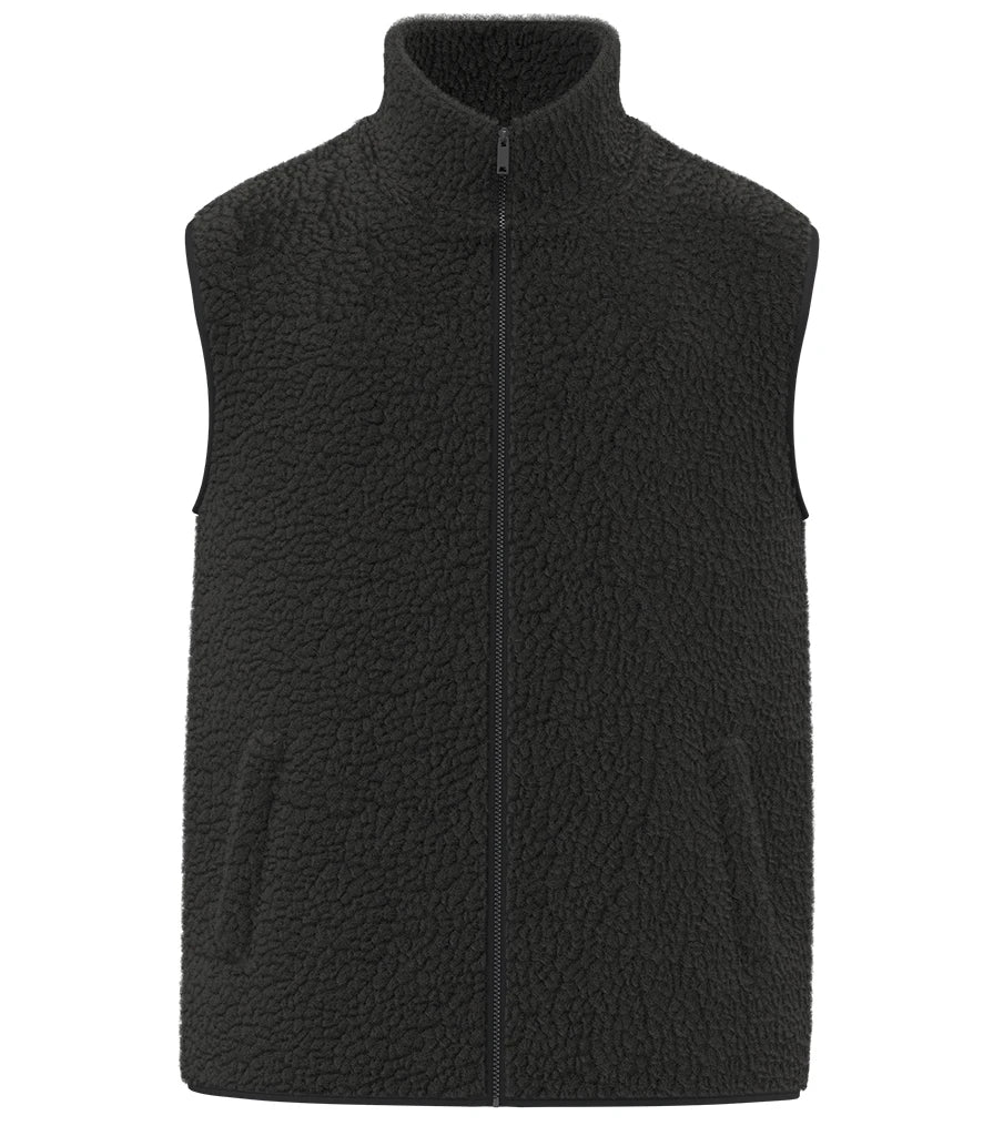 Spasso Unisex Sherpa Bodywarmer — Black