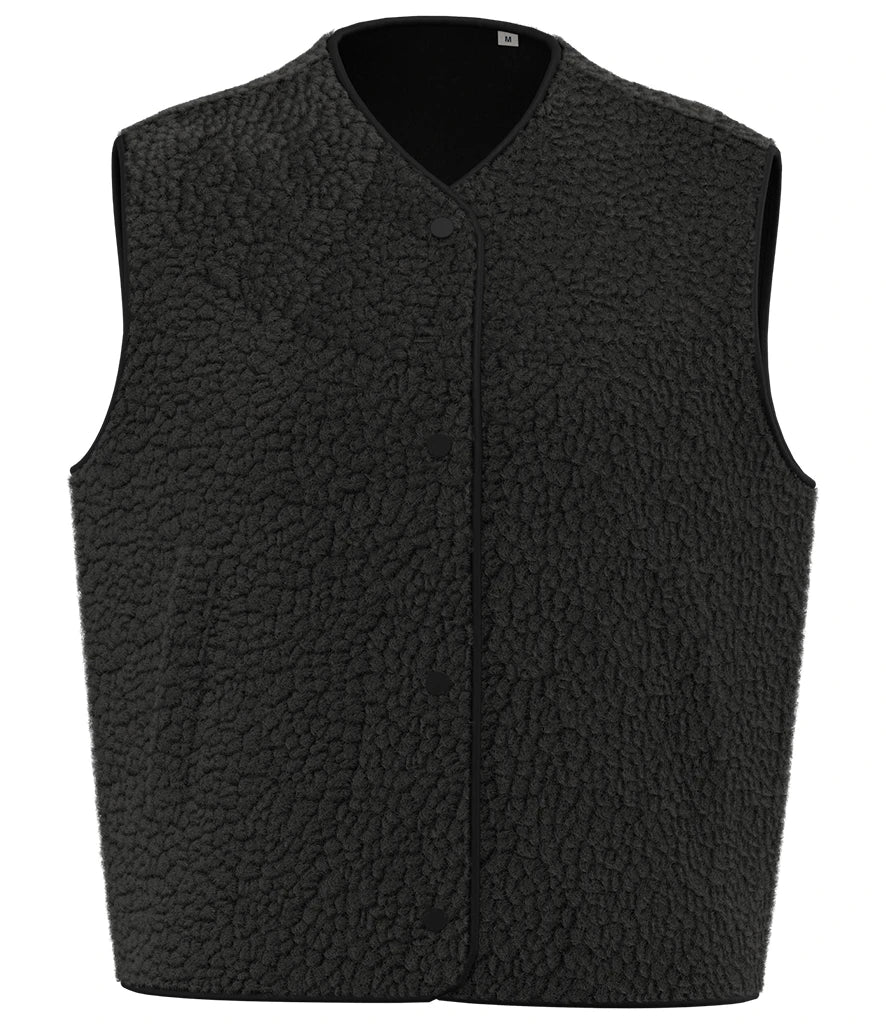 Spasso Ladies Sherpa Bodywarmer — Black