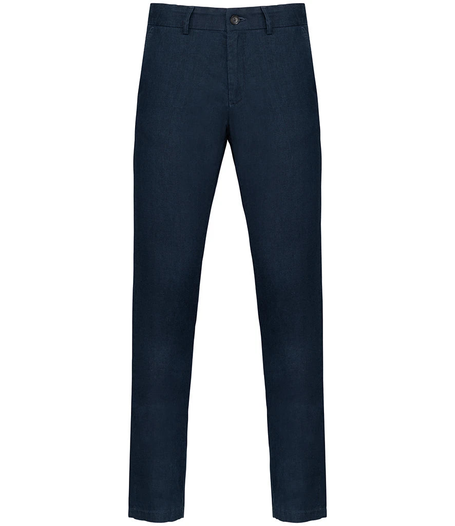 Spasso Linen Trousers — Navy