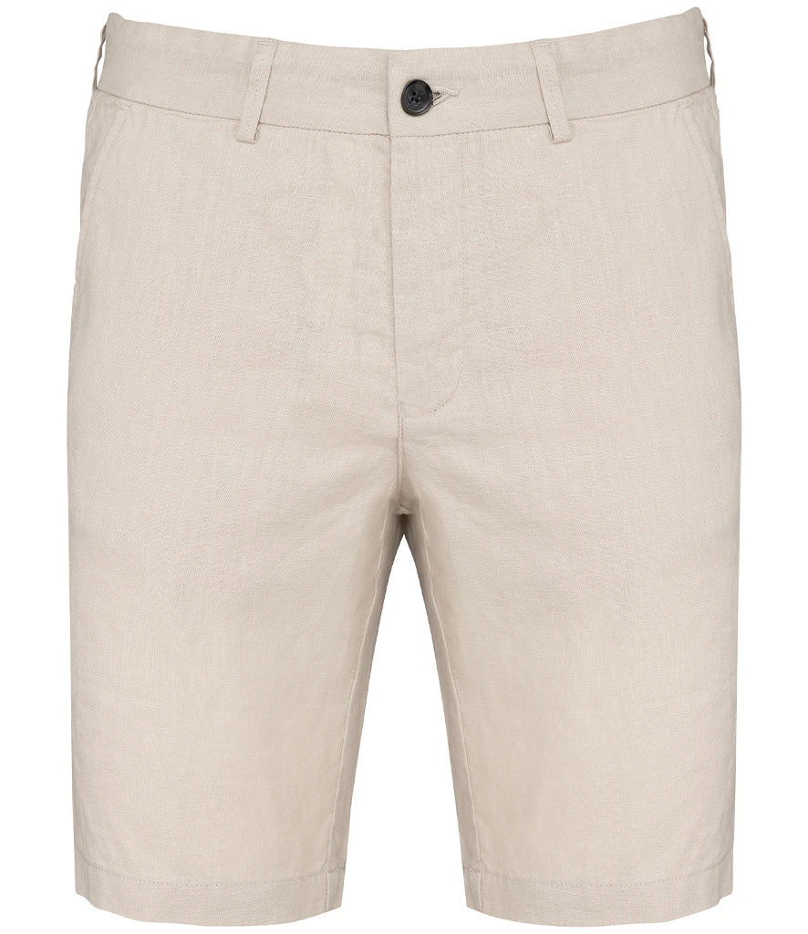 Spasso Linen Bermuda Shorts — Linen Sand