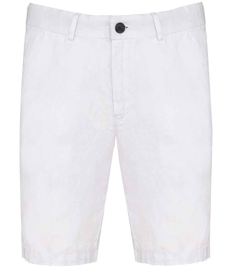 Spasso Linen Bermuda Shorts — White