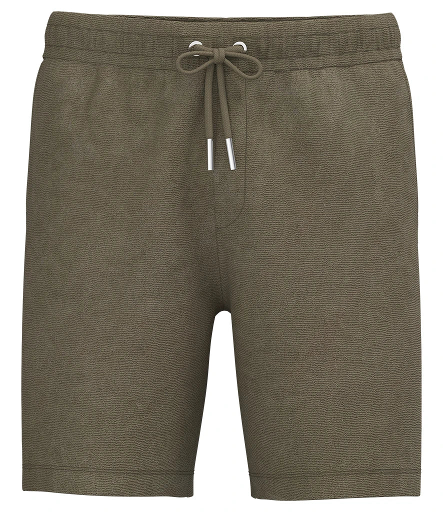 Spasso Terry Towel Shorts — Light Olive Green