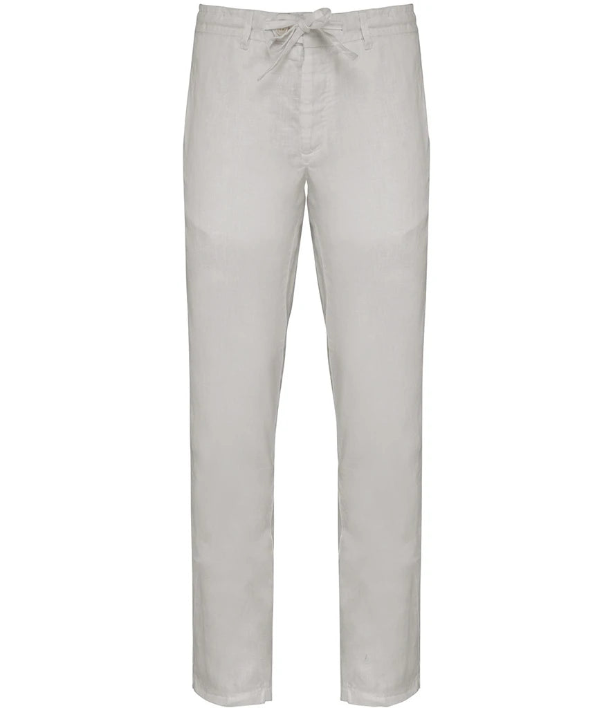 Spasso Faded Linen Trousers — Washed White