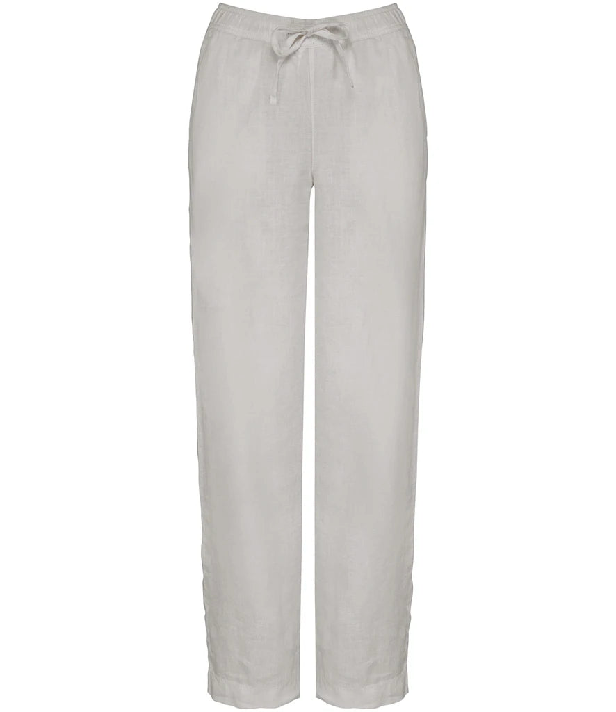 Spasso Ladies Washed Trousers — Washed White