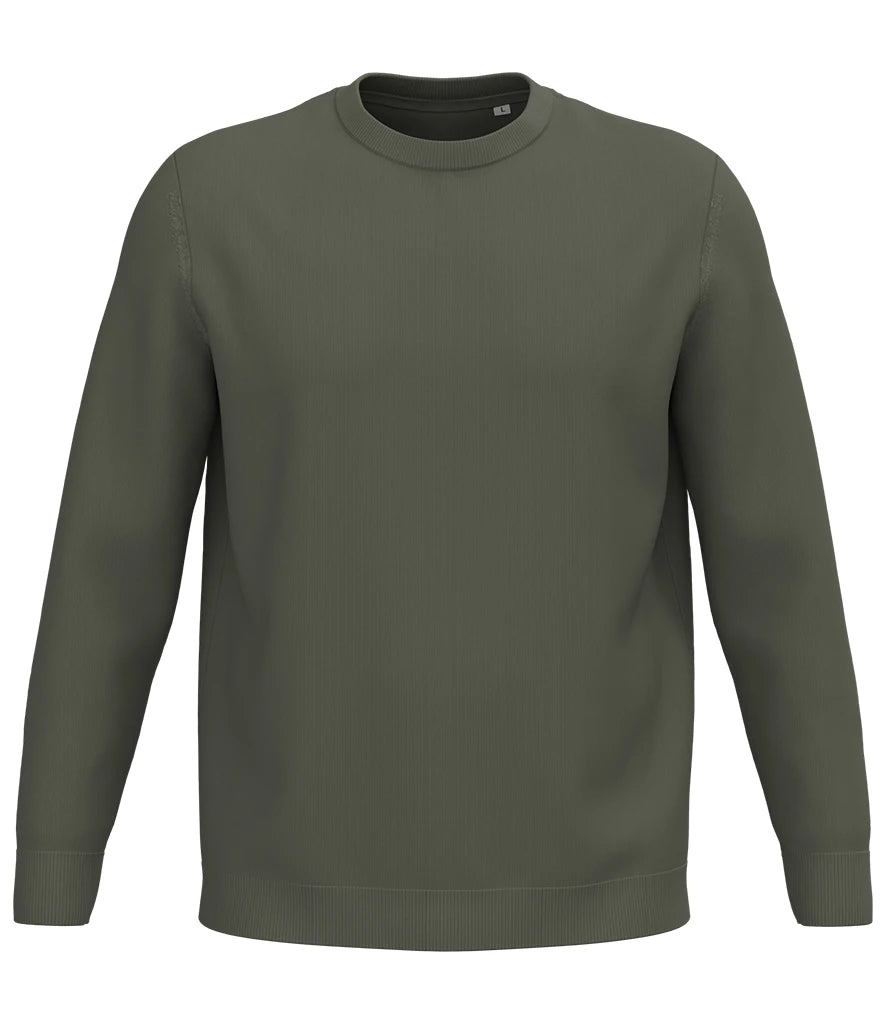 Spasso Round Neck Jumper — Organic Khaki