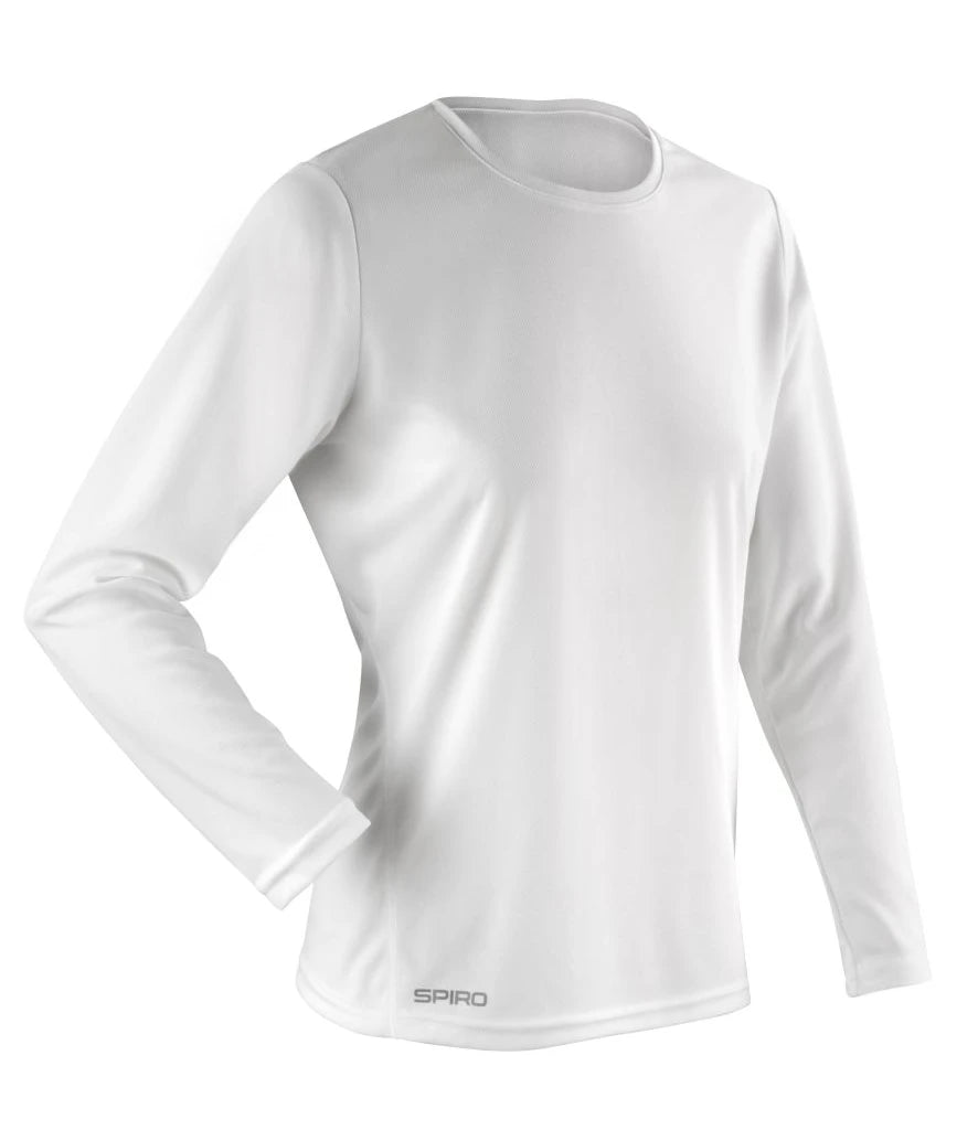 Spiro Ladies Performance Long Sleeve T-Shirt — White