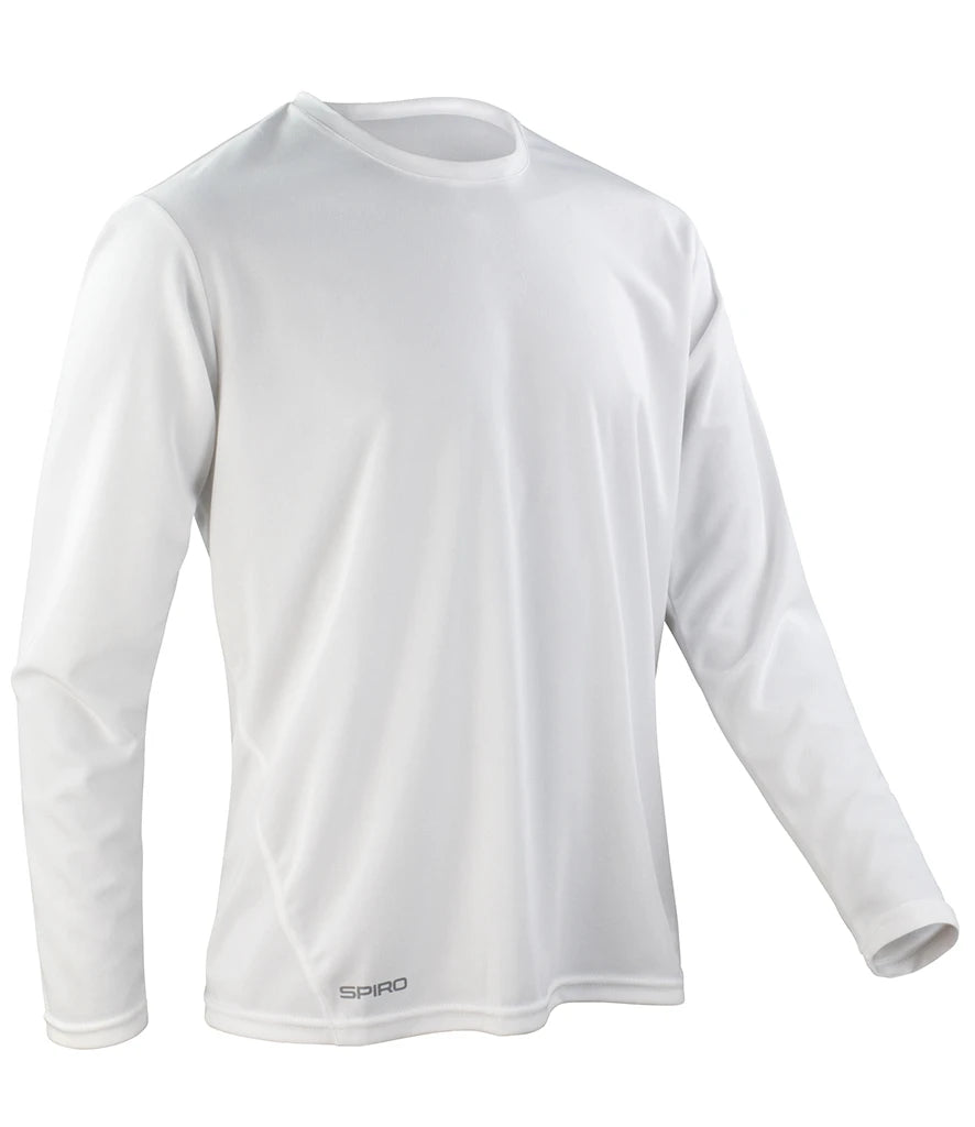 Spiro Performance Long Sleeve T-Shirt — White