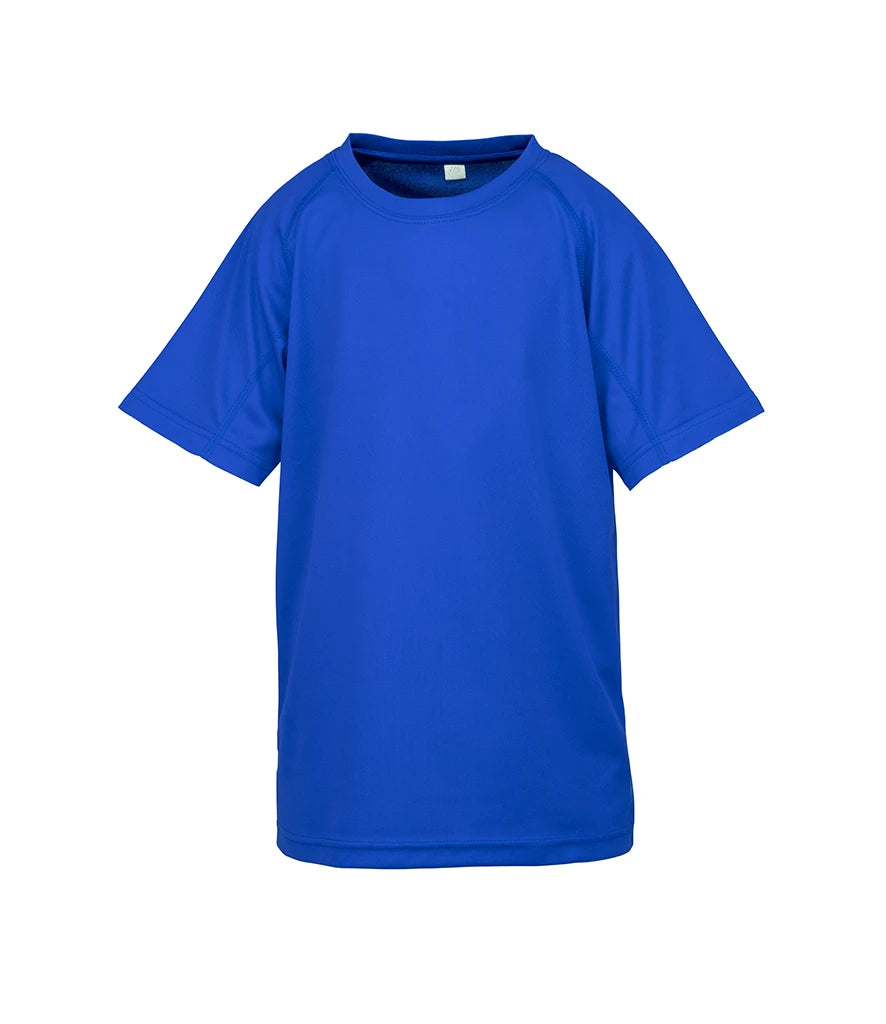 Spiro Kids Impact Performance Aircool T-Shirt — Royal Blue