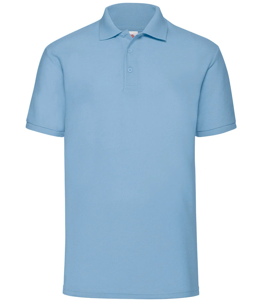 Fruit of the Loom Poly/Cotton Piqué Polo Shirt — Sky Blue