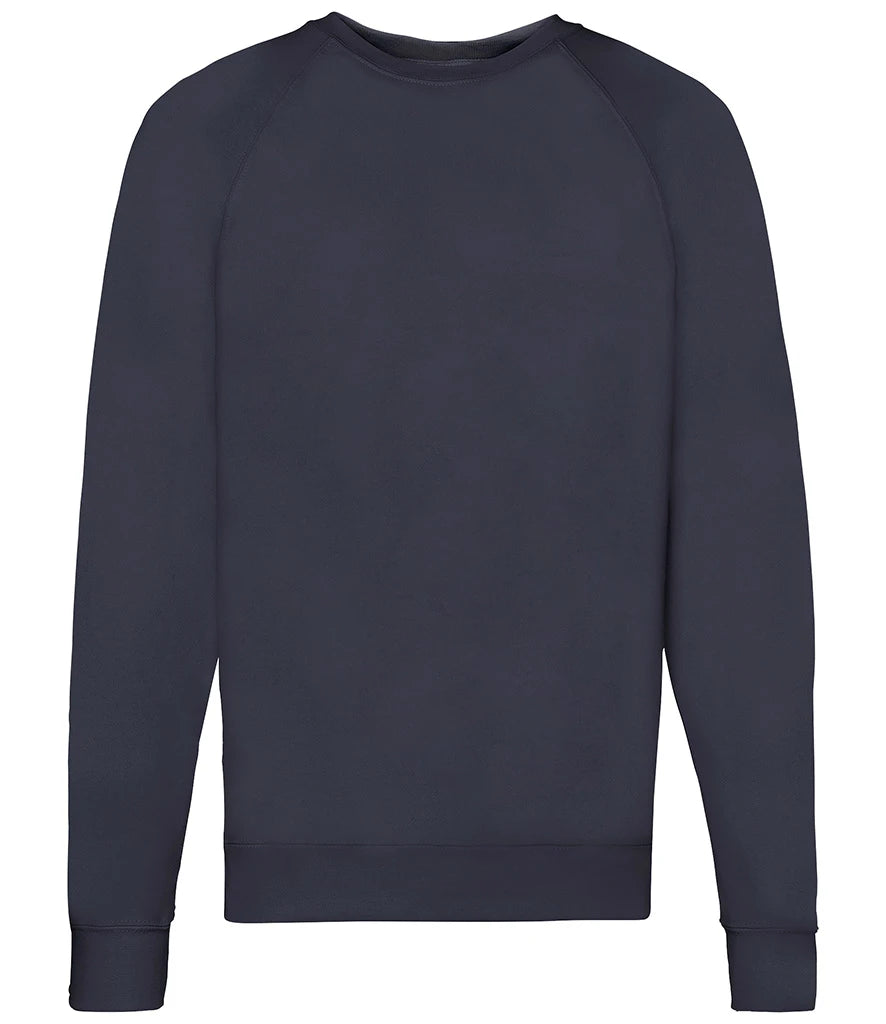 Fruit of the Loom Lightweight Raglan Sweatshirt — Deep Navy