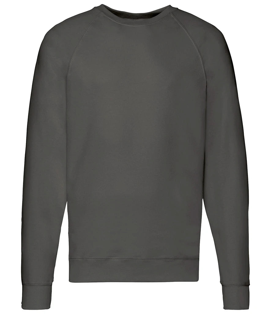 Fruit of the Loom Lightweight Raglan Sweatshirt — Light Graphite