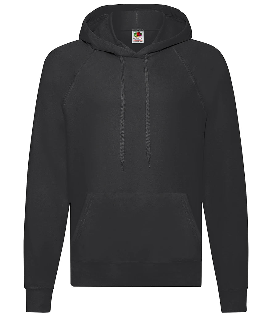 Fruit of the Loom Lightweight Hooded Sweatshirt — Black