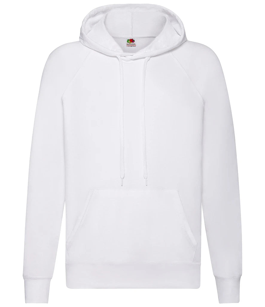 Fruit of the Loom Lightweight Hooded Sweatshirt — White
