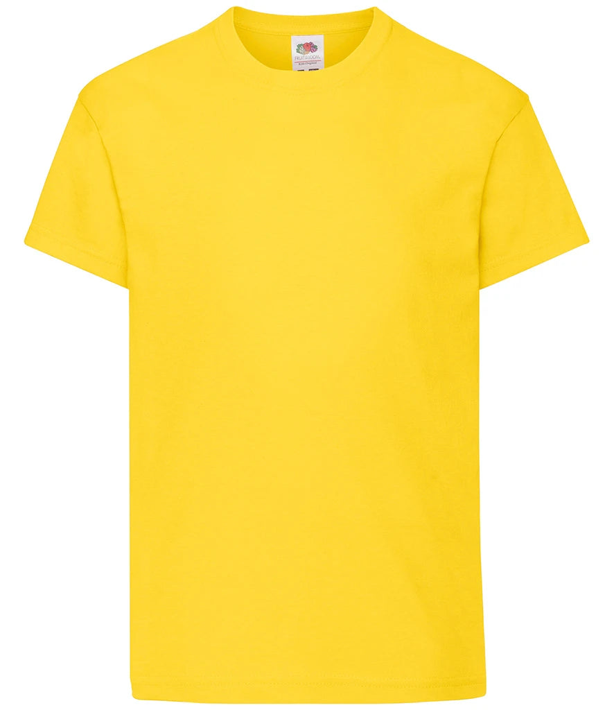 Fruit of the Loom Kids Original T-Shirt — Yellow