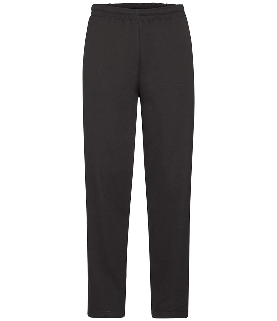 Fruit of the Loom Classic Open Hem Jog Pants — Black