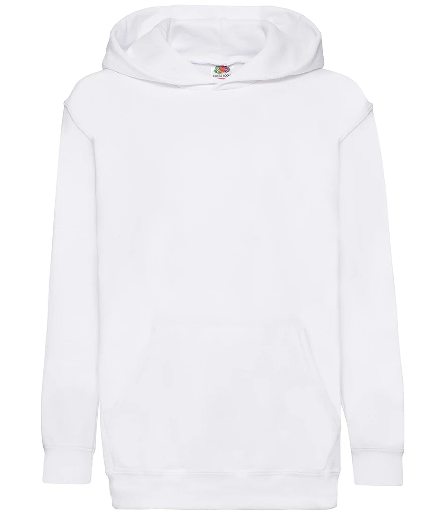 Fruit of the Loom Kids Classic Hooded Sweatshirt — White