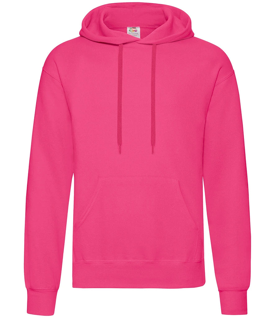 Fruit of the Loom Classic Hooded Sweatshirt — Fuchsia