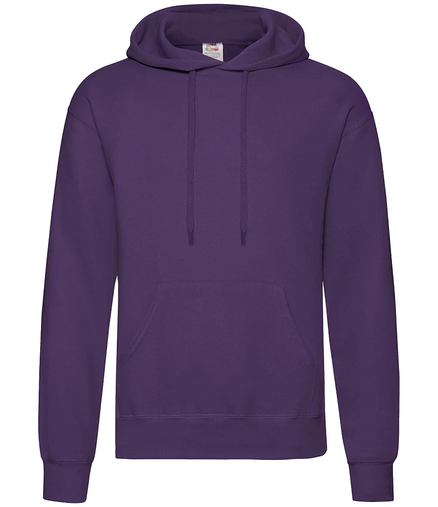 Fruit of the Loom Classic Hooded Sweatshirt — Purple
